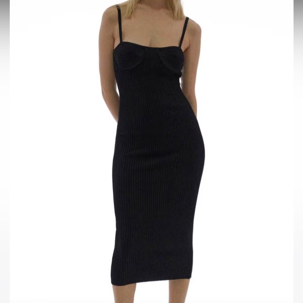 NWT Helmut Lang Black Eyelet Bra Dress - Picture 4 of 16